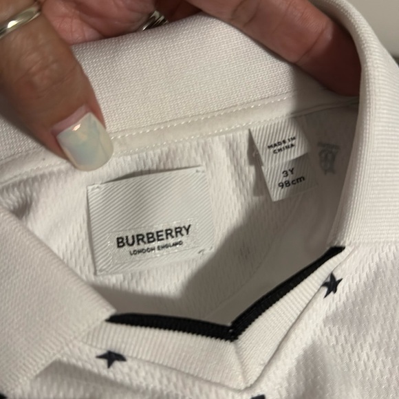 Burberry White Polo Shirt Classic Design - Picture 3 of 3